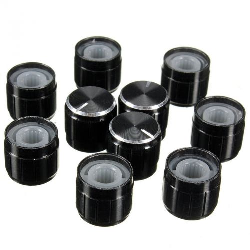 10pcs pro volume control rotary knobs for 6mm dia. knurled shaft potentiometer for sale