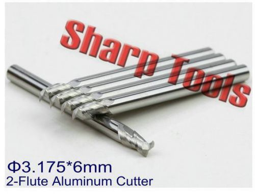 5pcs 3.175*6mm 2Flute Aluminum Cutter End Mill CNC router bits Cu PVC
