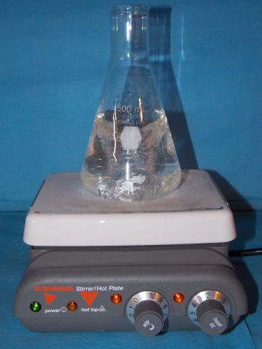 CORNING PC-420 HOT PLATE MAGNETIC STIRRER 6&#034;X8&#034; CERAMIC TOP, GREAT CONDITION