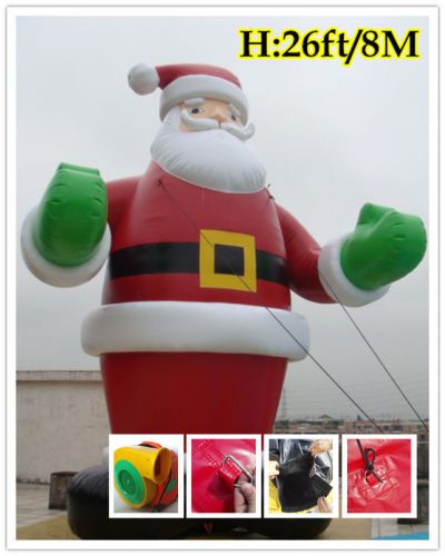 26&#039;ft 8M Inflatable Advertising Promotion Giant Christmas Santa Claus/Free Motor
