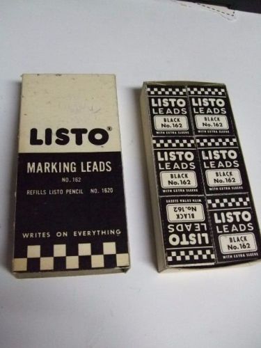Vintage Box of LISTO Marking Leads 12pk #162 lead (72 ea bx) See description