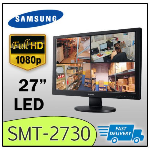 Samsung SMT-2730 FULL HD 27&#034; LED Flat Wide Screen CCTV LCD MONITOR VGA BNC HDMI
