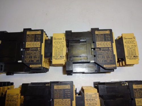 Lot of 5 Allen-Bradley 700-F220A1 with LOT OF 3 195-FA22 AND LOT OF 2 195-FA40