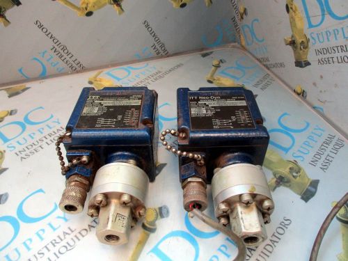 Itt neo-dyn  201p16c3 adjustable pressure switch lot of 2 for sale