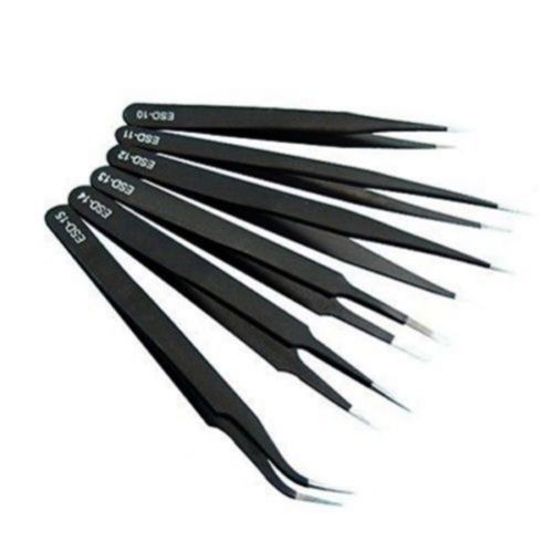 6pcs sale all purpose precision tweezer set stainless steel anti static tool zy for sale