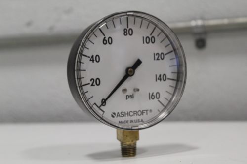Ashcroft 3-1/2&#034; 35W1005PH Polycarbonate Brass 1/4&#034; NPT 0-160 PSI Pressure Gauges