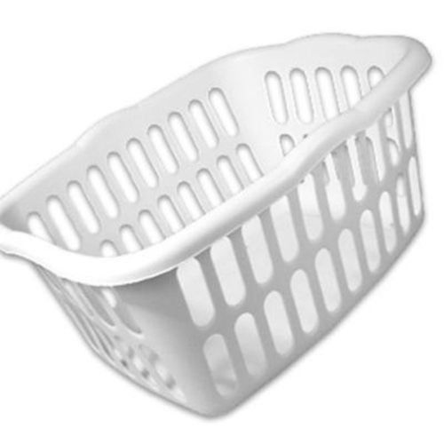 Sterilite laundry basket 19.3&#034; h x 23.9&#034; w x 13.9&#034; d 1.5 bushel plastic white for sale