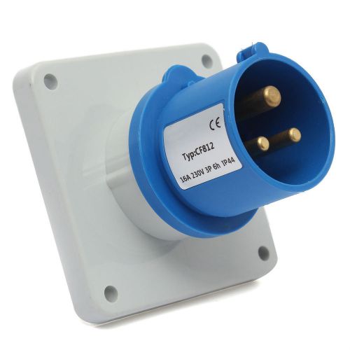 GB 16A 230V 2P+E+N IP44 Industrial Waterproof Wall Mount 3 Pin Male Plug Socket