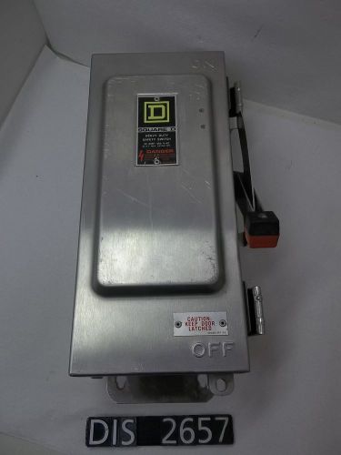 Square d 600 vac max volt 30 amp non fused disconnect (dis2657) for sale