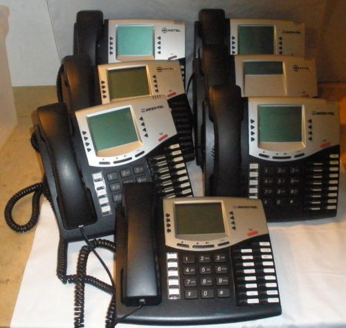 Lot of 7 - Mitel 8662 Axxess 550.8662P VOIP IP Phones (BLACK) Inter-Tel