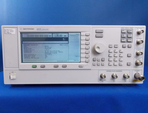 Agilent e8257d 1e1/1ea/1ed/520 signal generator, 250khz- 20ghz *keysight cal&#039;d* for sale