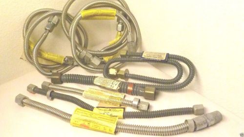 NOS lot 8 Brass Craft Gas Appliance Flex Connectors various lengths 1&#039; 2&#039; 3&#039; 4&#039;