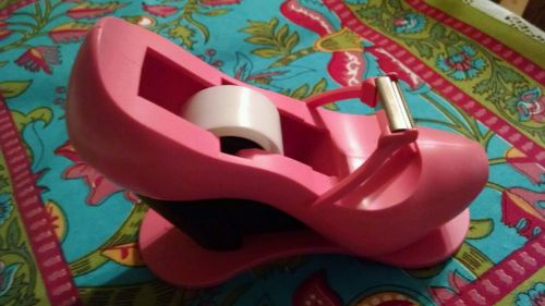 PINK HIGH HEEL SCOTCH TAPE DISPENSER. USED BUT IN EXCELLENT CONDITION PINK