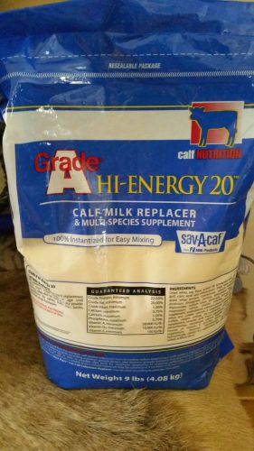Brand New Grade A Hi-Energy 20 Calf Milk Replacer &amp; Multi-Species Supplement 9lb