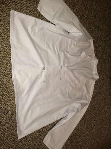 HAPPY CHEF WHITE JACKET COAT SIZE XL STYLE # 403  3/4 Length Sleeve
