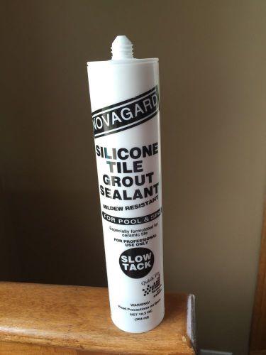 New white novagard silicone tile grout sealant pool and spa ceramic 10.3 oz. for sale