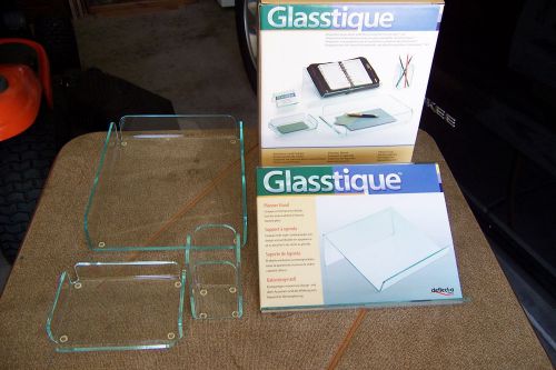 DeflectO Glasstique Desk Organizer Kit