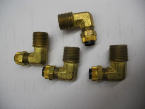 (3) Brass Elbow 3/8&#034;  x 3/8&#034; Pipe Fitting  Parker Hannifin
