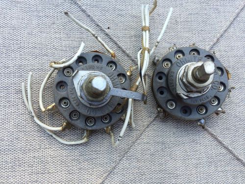 Two Vintage Ohmite Model 111 Power Tap Switches Cat No 111-8 8 Position