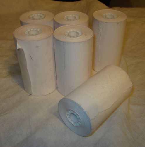 Lot of 6 rolls thermal paper / 3-1/8&#034; x 81&#039; for pos and cash register for sale