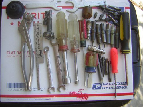Assorted aircraft tools.