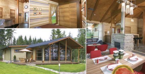 Scandinavian Log Homes for Sale - Villa Mare, Made with Laminated Logs