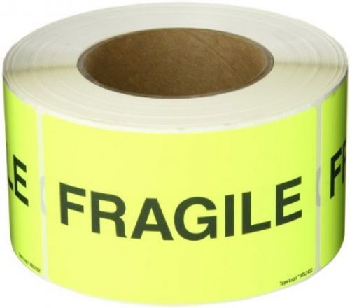 Tape Logic DL2422 Shipping And Handling Label, Legend FRAGILE , 5 Length X 3 Of