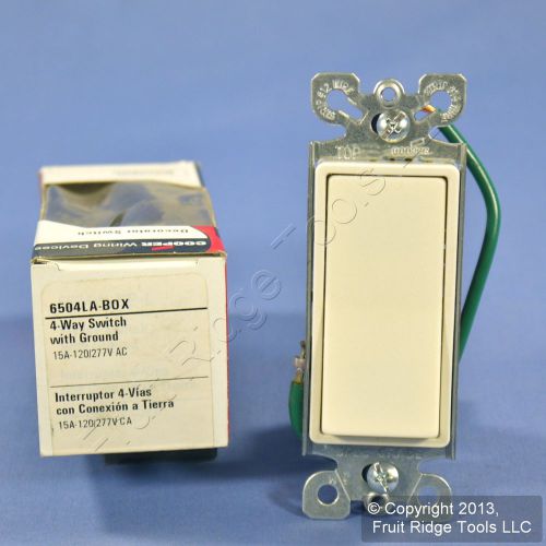 Cooper Electric Light Almond Decorator Rocker Switch 4-WAY 15A 6504LA