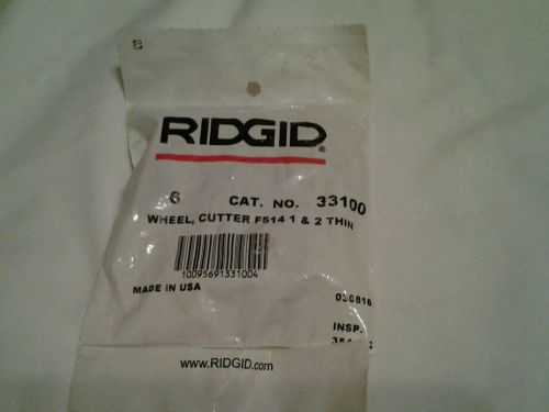 RIDGID  33100 F514 1&amp;2  THIN Pipe Cutting Wheel  ( Lot  of 6)- NIP
