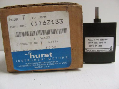 HURST MODEL T P/N 2602-004 2RPM 115V 60HZ 7W 68MFD ZP 2195