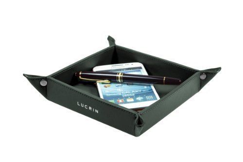 LUCRIN - Catch-all Tidy Tray - Smooth Cow Leather, Dark Green