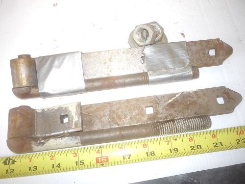 PAIR NEW OLD STOCK WOOD POST GATE &amp; BARN SHED DOOR HINGE