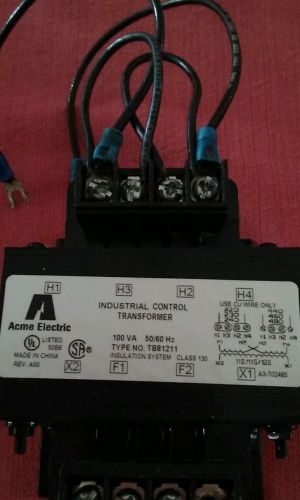 ACME ELECTRIC INDUSTRIAL CONTROL TRANSFORMER 10VA 50/60 HZ  TB81211