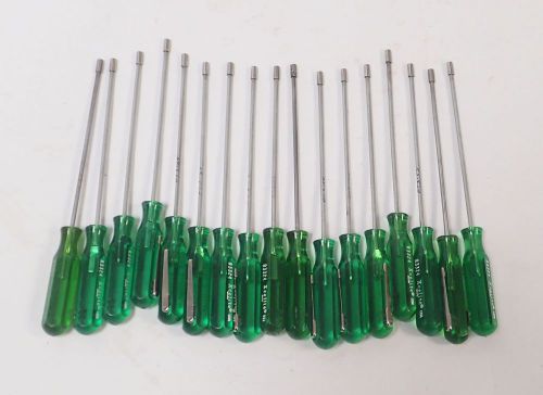 Lot of 17 xcelite r3324 3/32&#034; slotted screwdrivers w/ pocket clip, us made for sale