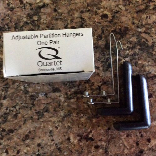 Quartet adjustable partition hangers, #7502,one pair/ black, set of 2 per box for sale
