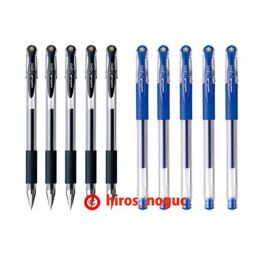 Uni-ball Signo UM-151 Gel Ink Pen, 0.38 mm,Black 5pcs, Blue 5pcs set