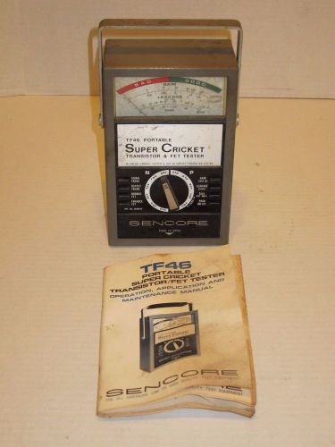 Sencore TF46 Portable Super Cricket Transistor Fet Tester w/ Manual