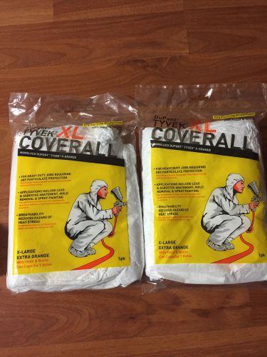 Tyvek extra large coverall with hood and boot (2 pack) for sale