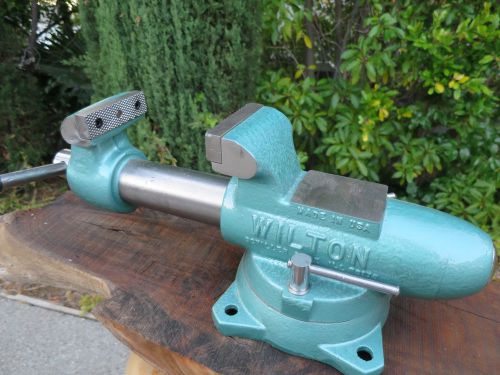 Wilton bullet vise; fully restored, polished &amp; painted with nos copper jaws. usa for sale