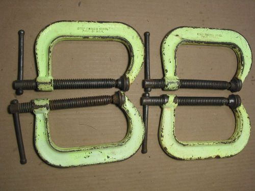 Wilton hargrave 400 series c clamps--four--four inch--hi-viz yellow-forged steel for sale