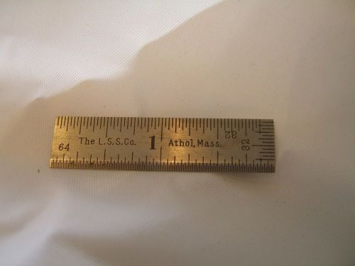 Ls starrett co 2&#034; 2 inch no 403 beveled edge precision rule ruler 32 16 64 ths for sale