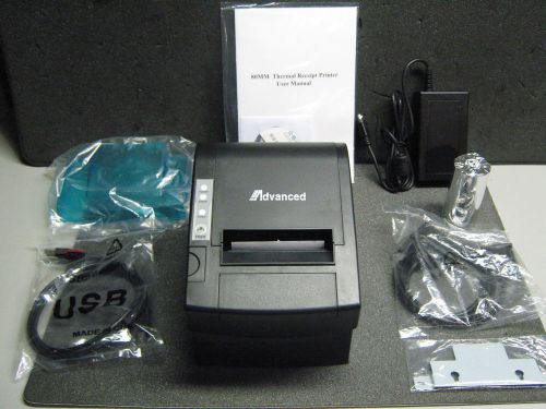 Thermal receipt printer usb/serial 80mm pos  260mm/sec, auto cutter, tp026 new!! for sale