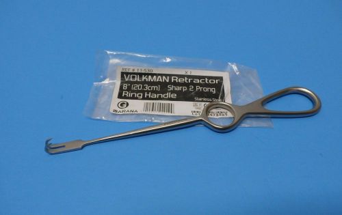 Volkman Retractor 8&#034; Sharp 2 prong Ring Handle Orthopedic Surgical Instruments