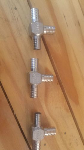 Stainless Steel 1/2&#034; Tee Lot of 3