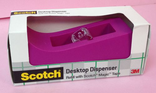 Fuchsia Compact Scotch Tape Dispenser 1 Inch Core C-38-MX Pink New