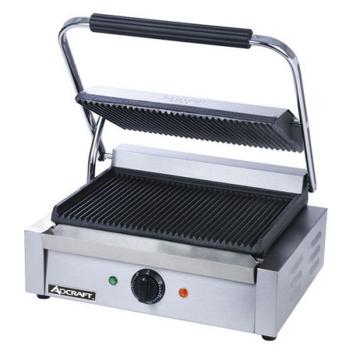 Adcraft sg-811e, panini grill with grooved plates for sale