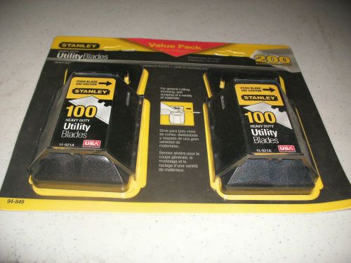 STANLEY HEAVY DUTY UTILITY KNIFE BLADE VALUE PACK 200 PIECES