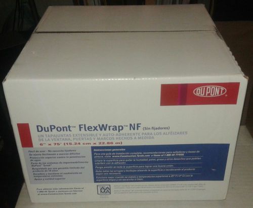 Dupont flexwrap  6&#034; x 75&#039;  nf (no fasteners) extendable, self adhered flashing for sale