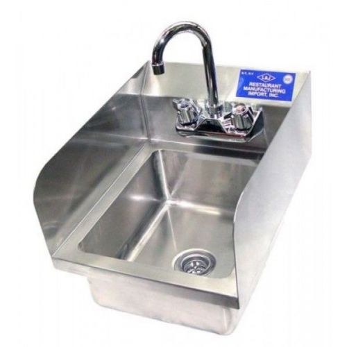 16 3/4&#034;  x 12&#034; WALL MOUNT HAND SINK WITH SPLASH GUARD