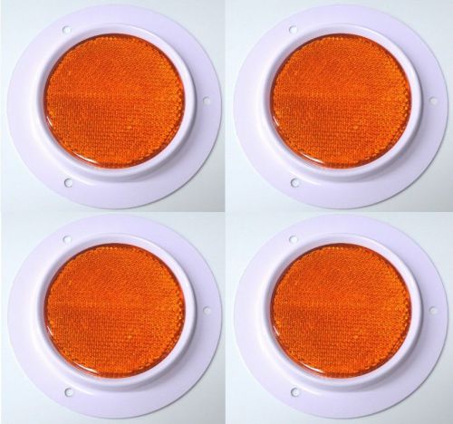 Reflex reflector amber tractor,truck,trailer,bus,car (lens dia= 80mm) (set of 4) for sale